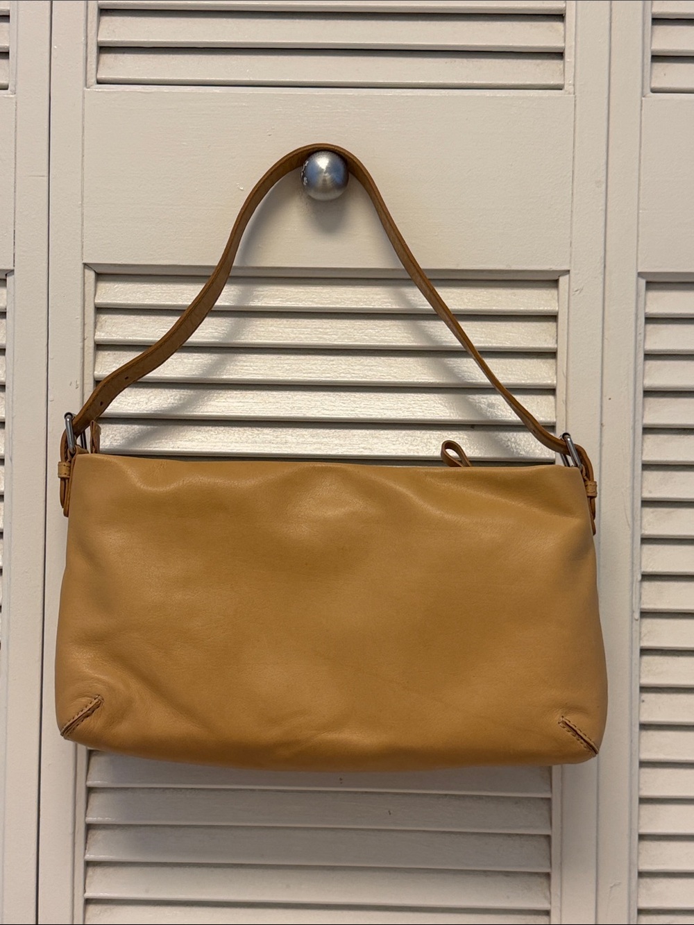 Leather Shoulder Bag in Camel by fossil